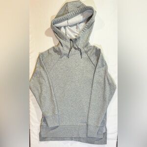Nike Dri-FIT Hoodie Men’s L – gray, breathable mesh lining, “Just Do It” hood